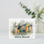 Dinan France Mittelalterliche Stadt Frankreich Rei Postkarte (Stehend Vorderseite)