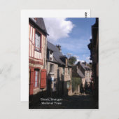 Dinan Medieval Village in Bretagne Frankreich Postkarte (Vorne/Hinten)
