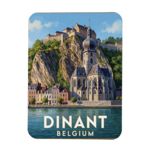 Dinant Belgien Maas Fluss Klippen Landschaft Magnet