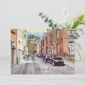 Dinant Belgium Street Scene Watercolor (Stehend Vorderseite)
