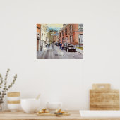 Dinant Belgium Street Scene Watercolor Poster (Küche)