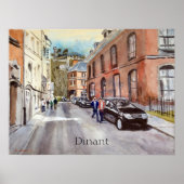 Dinant Belgium Street Scene Watercolor Poster (Vorne)
