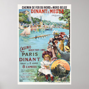 Dinant Meuse Belgique Vintage Poster 1890er