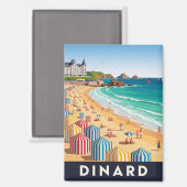 Dinard France Beach Magnet (Vorderseite/Rückseite)