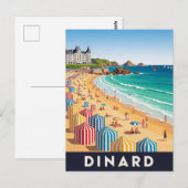 Dinard France Beach Postkarte (Vorne/Hinten)