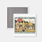 Dinard New Casino Vintage Reiseplaner Magnet (Vorderseite/Rückseite)