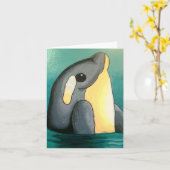 Dinas Delphin Notecard Karte (Gelbe Blume)