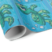 Dinas Meeresschildkröte-Packpapier Geschenkpapier (Rolleneckpunkt)