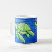 Dinas Seeschildkröte-Tasse, Geisterbild, Kaffeetasse (Vorderseite Links)