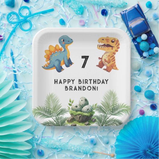 Dinasaur Kids Geburtstagsparty Pappteller (Party)