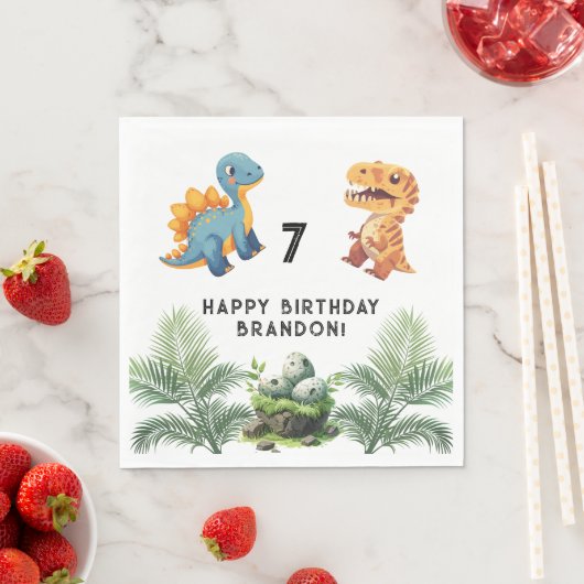 Dinasaur Kids Geburtstagsparty Serviette (Beispiel)