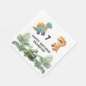 Dinasaur Kids Geburtstagsparty Serviette (Ecke)