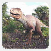 Dinasaur Quadratischer Aufkleber (Vorderseite)
