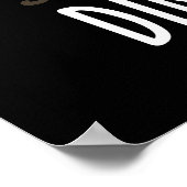 Dine osaur Funny Dinosaur Pun Dark BG Poster (Ecke)