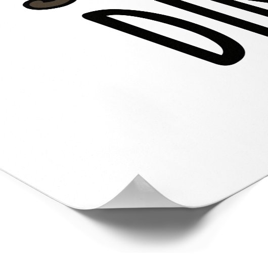 Dine-osaur Funny Dinosaur Pun Poster (Ecke)