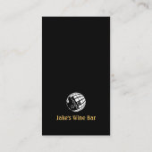 Diner Bar Restaurant Weinkultur und Erde Visitenkarte (Rückseite)