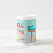 Diner Bone China Tasse der 50er Jahre (Vorderseite)