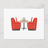 Diner Booth Postkarte (Vorderseite)