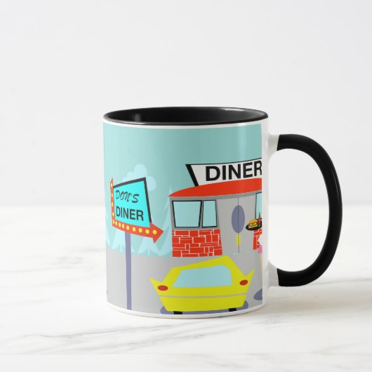 Diner Coffee Tasse aus den 50er Jahren (Rechts)
