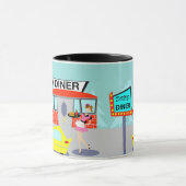 Diner Coffee Tasse aus den 50er Jahren (Zentrum)