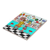 Diner der 50er Jahre | Hängebänder für Doppelhülse Fliese (Seite)