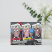 Diner Dogs Postkarte (Stehend Vorderseite)