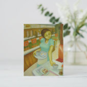 Diner Eggs Toast &Jelly Postkarte (Stehend Vorderseite)