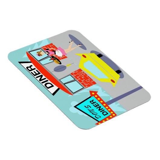 Diner Flexi Magnet der 50er Jahre (Rechte Seite)