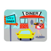 Diner Flexi Magnet der 50er Jahre (Horizontal)