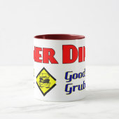 Diner Good Grub Hamburger Restaurant Art Tasse (Zentrum)