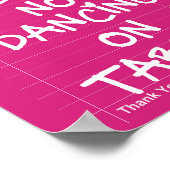 Diner Guest Check Funny Kitchen Decor Wall Art  Poster (Ecke)