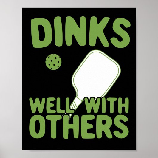Diner gut mit anderen lustigen Pickleball Player Poster (Vorne)
