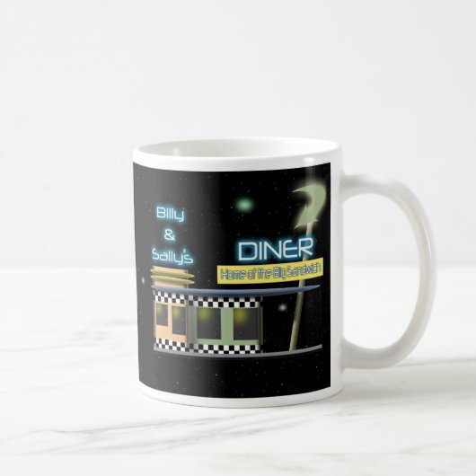 Diner im Stil der Fünfziger Kaffeetasse (Rechts)