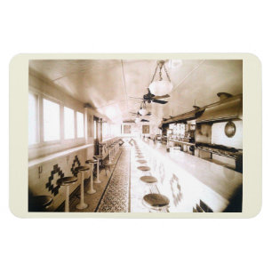 Diner Interior, Deko Vintag Magnet der 20er Jahre