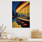 Diner mit Nachtschicht Poster (Küche)