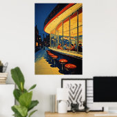 Diner mit Nachtschicht Poster (Heimbüro)