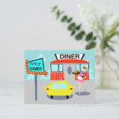 Diner Postcard der 50er Jahre Postkarte (Stehend Vorderseite)