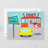 Diner Postcard der 50er Jahre Postkarte (Vorne/Hinten)