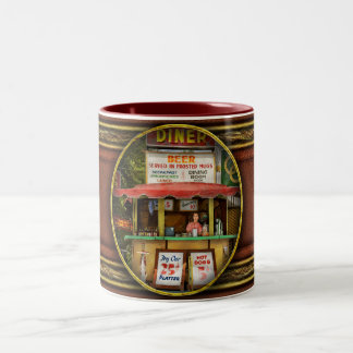 Diner - Probieren Sie unsere 25 Cent Platte 1940 Zweifarbige Tasse
