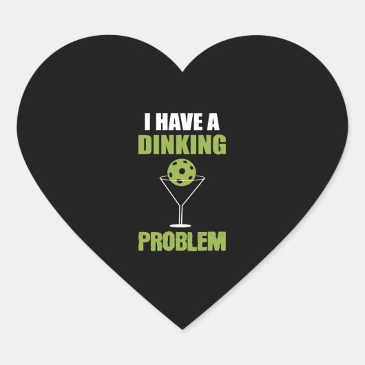 Diner Problem Sport Enthusiast Geschenk Herz-Aufkleber (Vorderseite)