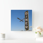 Diner Quadratische Wanduhr (Zuhause)