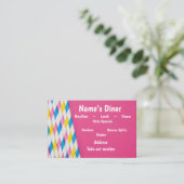 "Diner/Restaurant/Ice Cream Shoppe" Visitenkarte (Stehend Vorderseite)