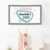 Diner Retro Birthday Party Banner aus den 50er Jah (Insitu)