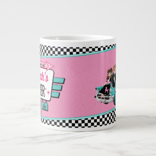 Diner-Retropartytasse aus Papier zum 50er-Jahre-Ge Jumbo-Tasse