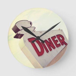 Diner Runde Wanduhr