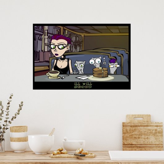 Diner Scene : Das Eichhörnchenplakat Poster (Küche)