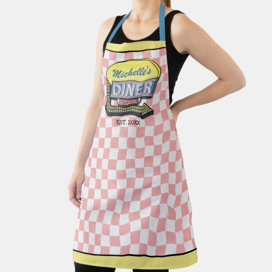 Diner Sign Retro 50er Mitte Jahrhundert Moderner r Schürze (InSitu)
