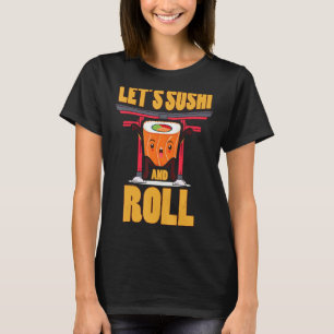 Diner Sushiman Sojasauce Oriental Nori Wasabi Tema T-Shirt