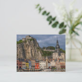 Diner town view by beautiful sunset, Belgien Postkarte (Stehend Vorderseite)