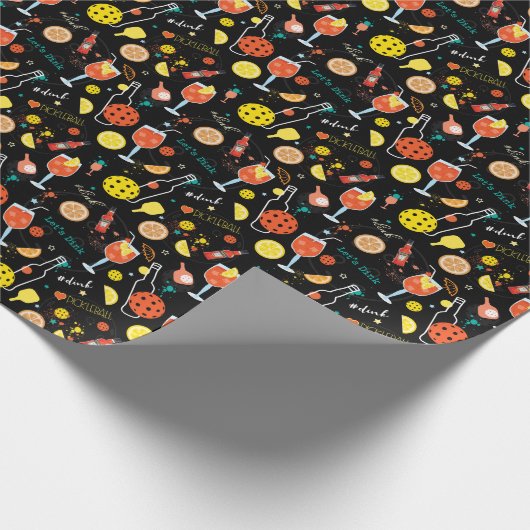 Diners und 🍾 🥂 Drinks - Pickleball   Geschenkpapier (Ecke)